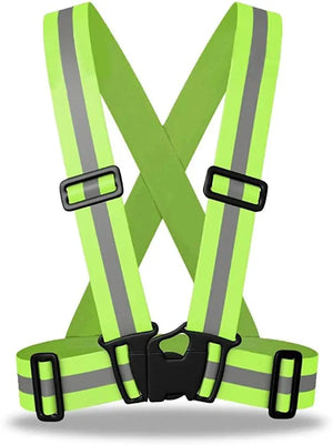 Premium Elastic Flex fit High Visibility Hi Vis Fluorescent Safety Vest/Belt/Suspender by Just In Trend