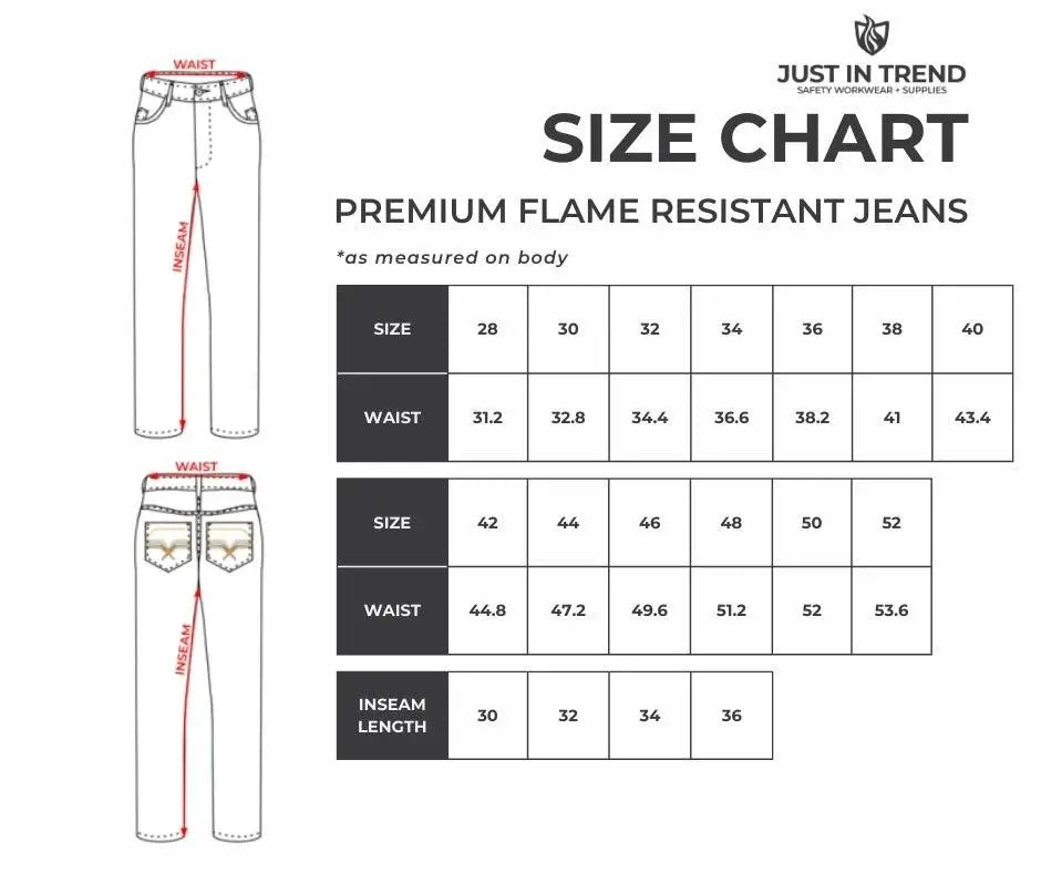 Premium FR Denim Jeans Pant - 100% C - 15 oz - Trendy pocket - Blue Denim Pant by Just In Trend