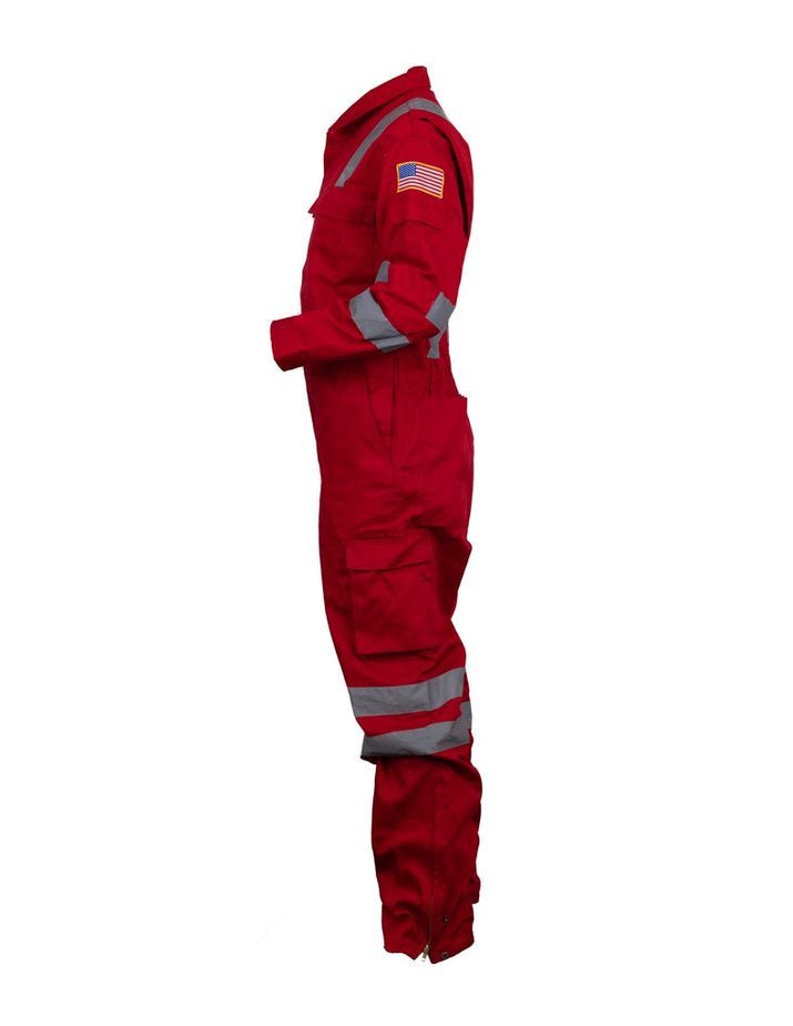 Premium High Visibility Hi Vis Coveralls with Leg Zipper - Fire Protection Parts