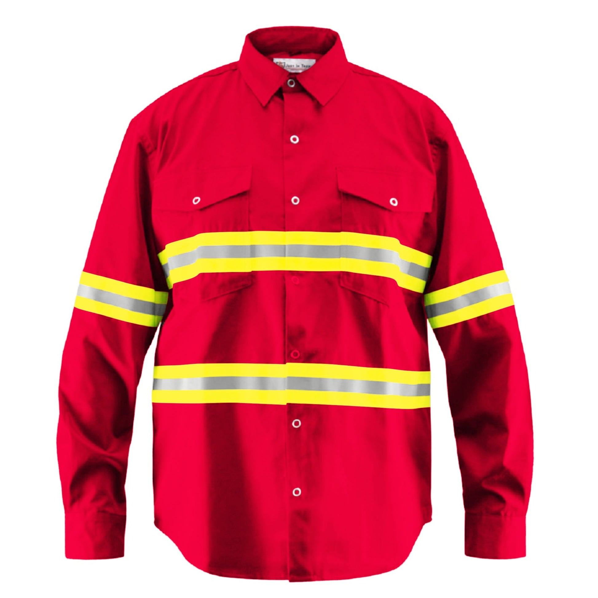 Premium High Visibility Hi Vis Reflective Safety Work Shirts - Full Sleeve - Fire Protection Parts