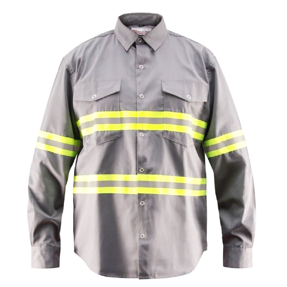 Premium High Visibility Hi Vis Reflective Safety Work Shirts - Full Sleeve - Fire Protection Parts