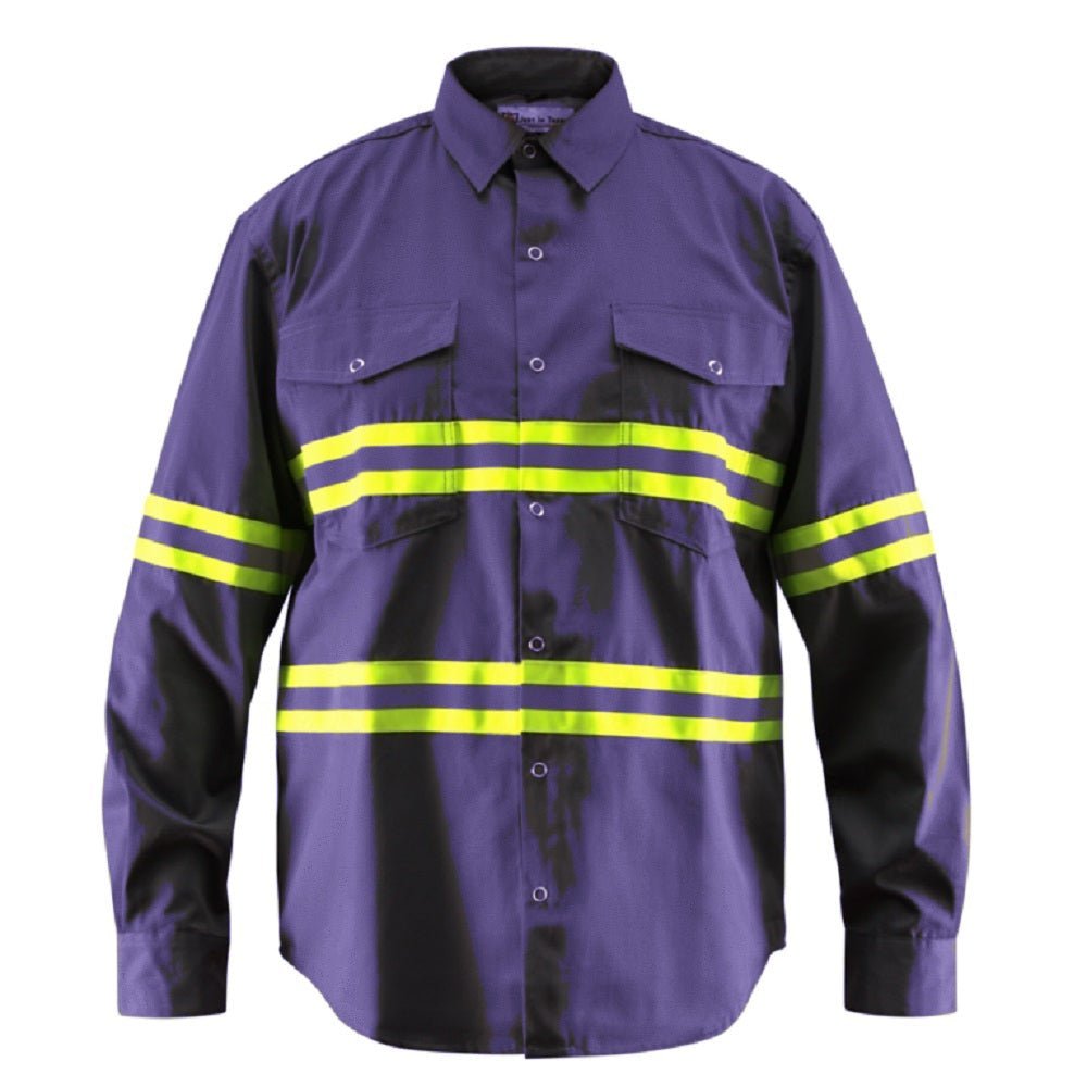 Premium High Visibility Hi Vis Reflective Safety Work Shirts - Full Sleeve - Fire Protection Parts