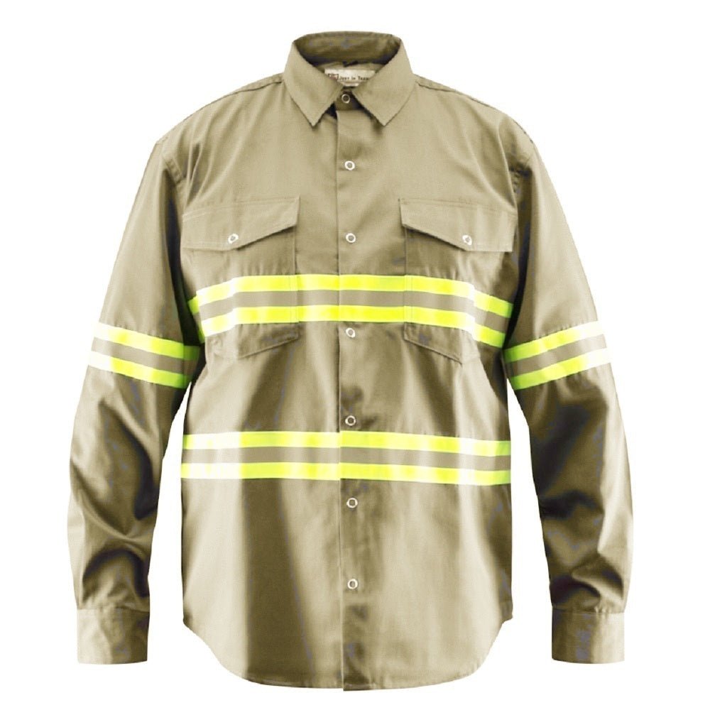 Premium High Visibility Hi Vis Reflective Safety Work Shirts - Full Sleeve - Fire Protection Parts