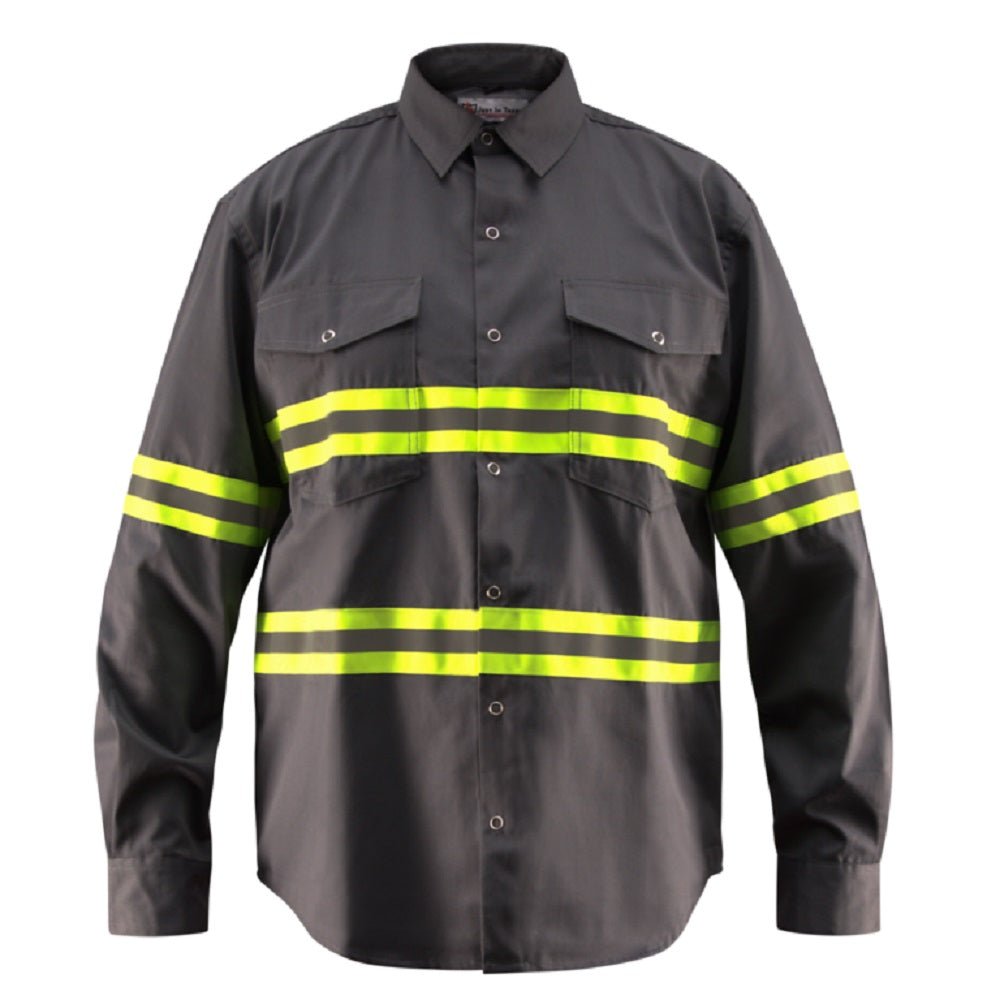 Premium High Visibility Hi Vis Reflective Safety Work Shirts - Full Sleeve - Fire Protection Parts