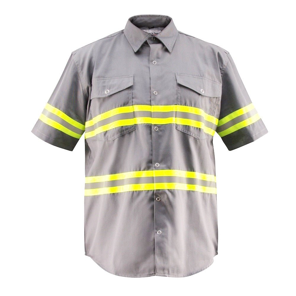 Premium High Visibility Hi Vis Reflective Safety Work Shirts - Half Sleeve - Fire Protection Parts
