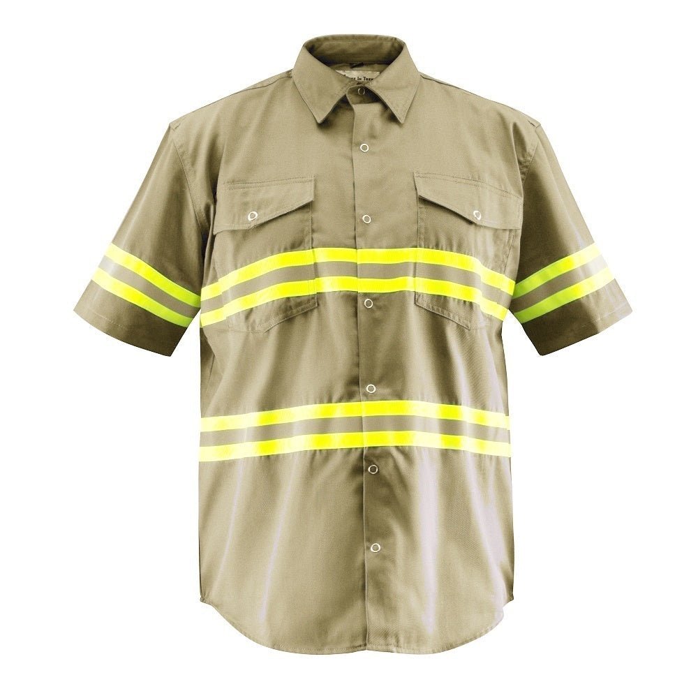 Premium High Visibility Hi Vis Reflective Safety Work Shirts - Half Sleeve - Fire Protection Parts