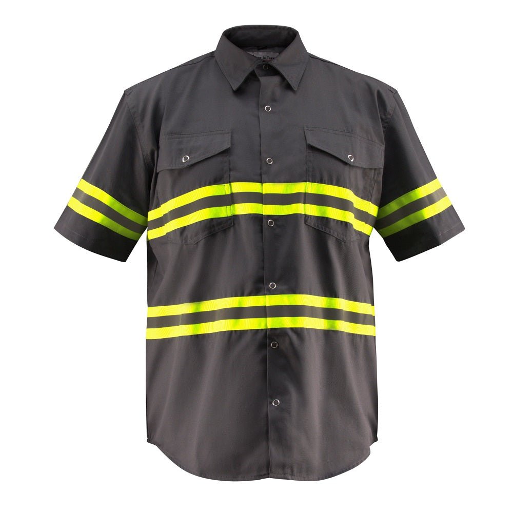Premium High Visibility Hi Vis Reflective Safety Work Shirts - Half Sleeve - Fire Protection Parts