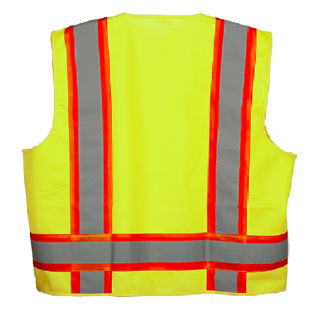 Premium High Visibility Hi Vis Safety Vest - Fluorescent - 100% Poly Knit - Fire Protection Parts