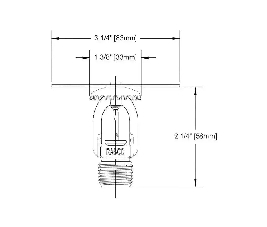 Reliable F156 Intermediate Pendent K5.6 1/2" RA1314 by Reliable Sprinkler