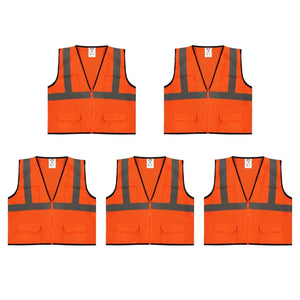 Safety Main 05EAMO Economy Vest, Class 2, All Mesh, Hi-Vis Orange, Pack of 5 Safety Clothing Enviro Safety Products Fire Protection Parts Safety Main 05EAMO Economy Vest, Class 2, All Mesh, Hi-Vis Orange, Pack of 5 - Fire Protection Parts
