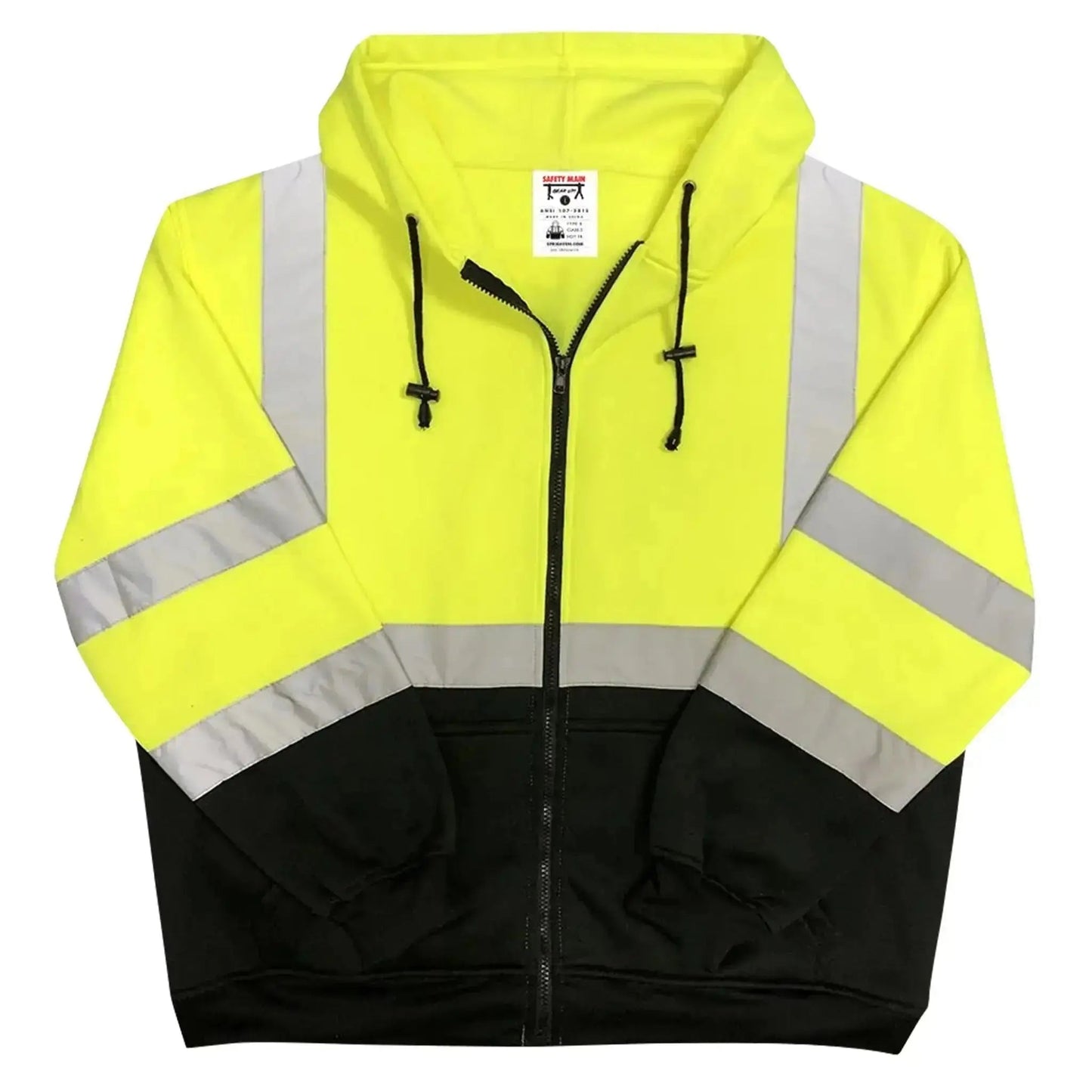 Safety Main 05LWJYB Lightweight Jacket, Class 3, Hi - Vis Yellow with Black Bottom, Pack of 10 - Fire Protection Parts