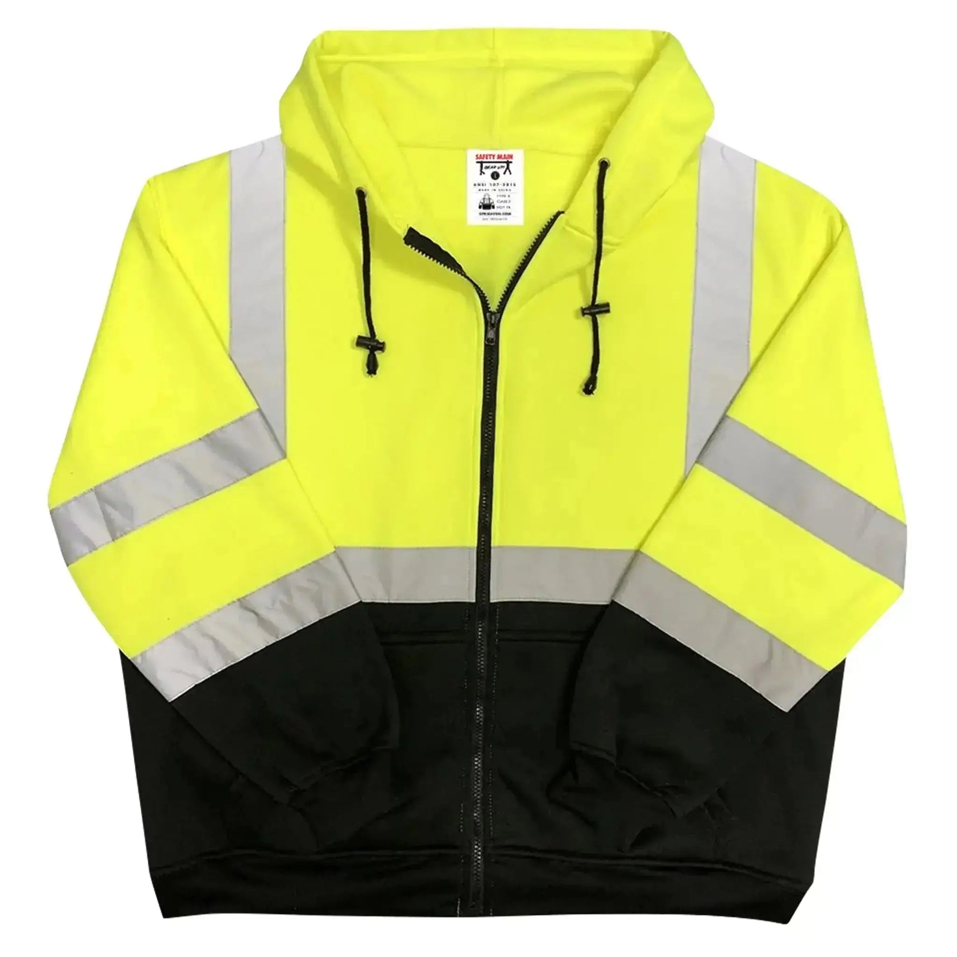 Safety Main 05LWJYB Lightweight Jacket, Class 3, Hi - Vis Yellow with Black Bottom, Pack of 3 - Fire Protection Parts
