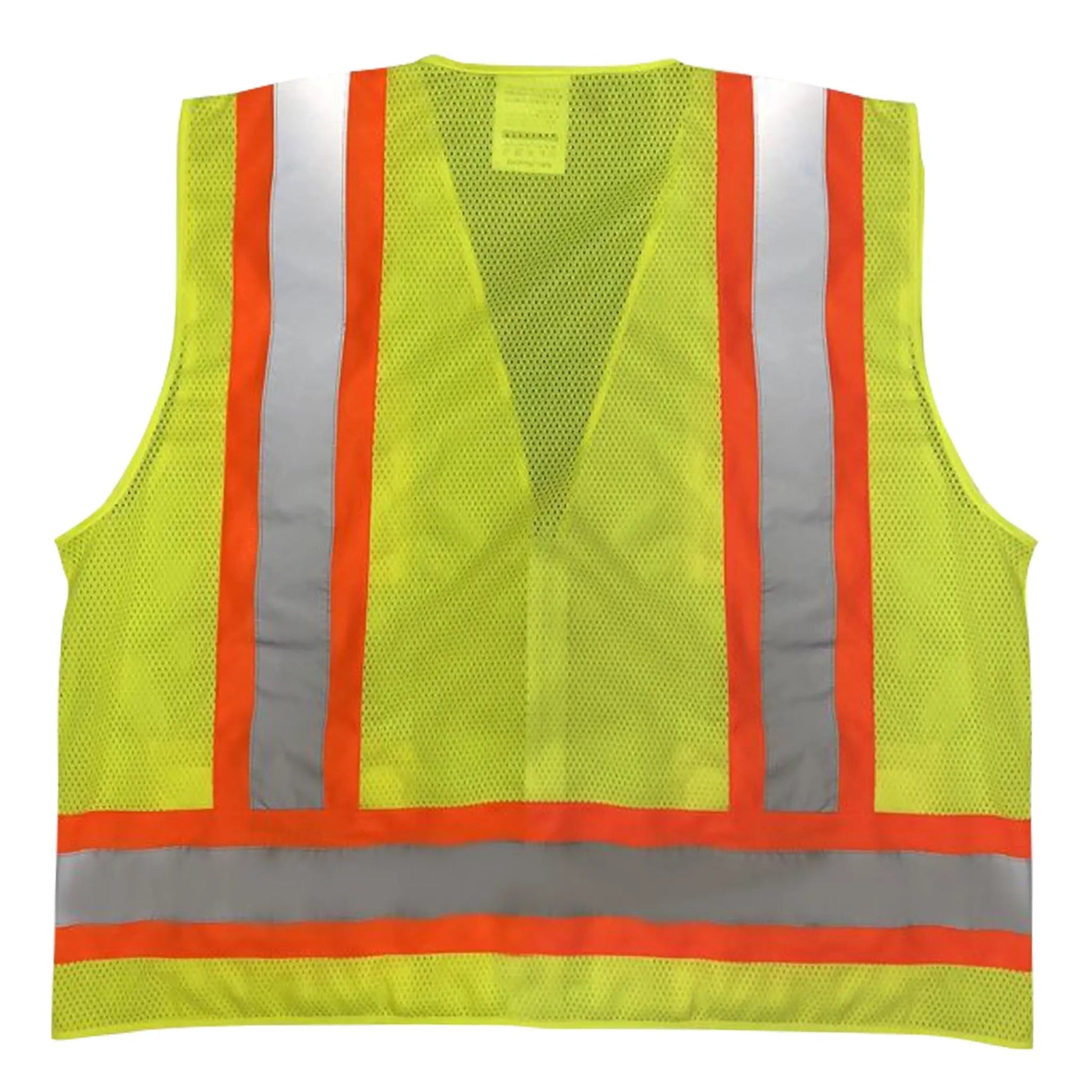 Safety Main 05TTSYZ Surveyor Vest, Class 2, Solid Front, Mesh Back, Hi - Vis Yellow, Pack of 10 - Fire Protection Parts