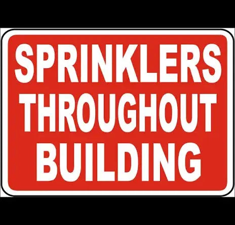 Sprinkler Throughout Sign 12" X 10" Fire Protection Sign by Fire Protection Products Inc