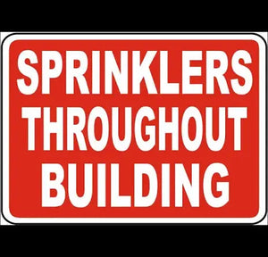 Sprinkler Throughout Sign 12" X 10" Fire Protection Sign by Fire Protection Products Inc