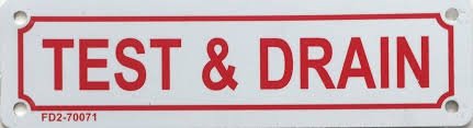 Sign Drain 6" x 2" Drain Sign for Fire Safety Compliance - Fire Protection Parts