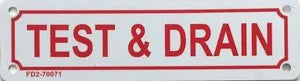 Sign Drain 6" x 2" Drain Sign for Fire Safety Compliance by Fire Protection Products Inc