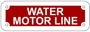 Sign Water Motorline 6' X 2' Durable Safety Sign by Fire Protection Products Inc