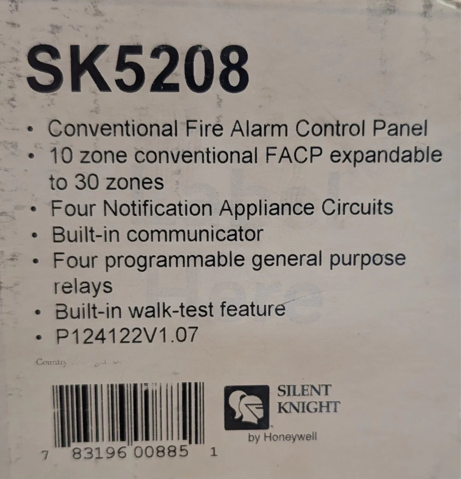 Silent Knight SK - 5208 Fire Alarm Control Panel - Fire Protection Parts