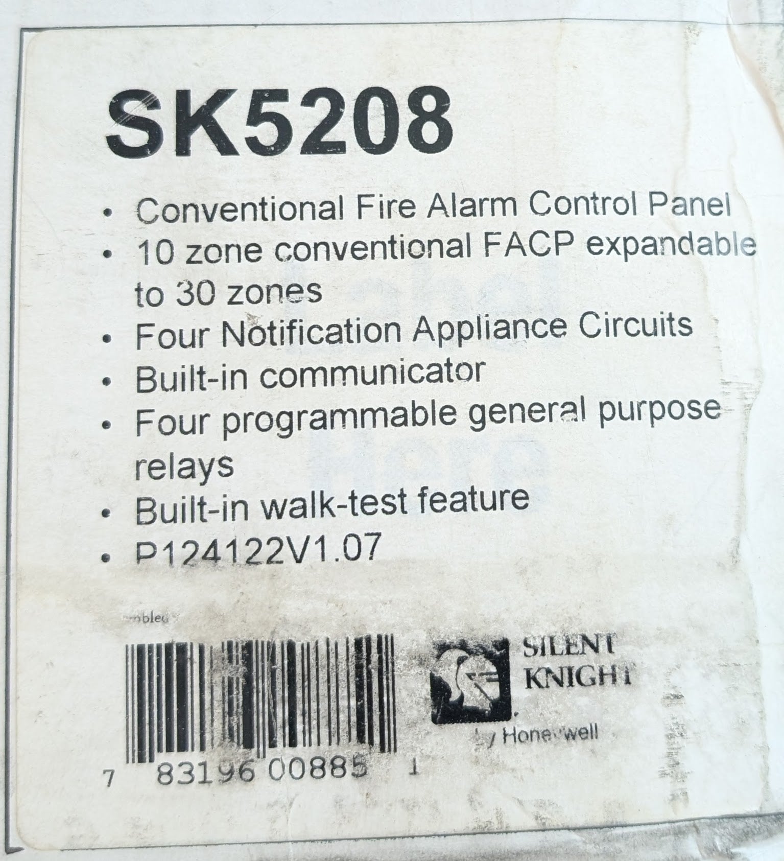 Silent Knight SK - 5208 Fire Alarm Control Panel - Fire Protection Parts