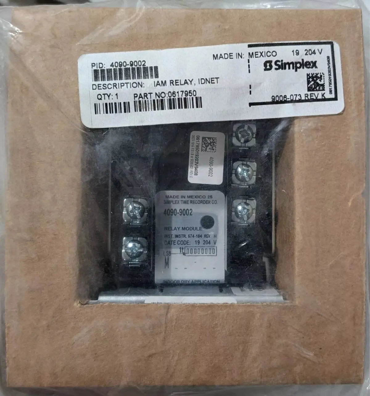 Idnet Relay Simplex 4090-9002 IDNet Relay IAM - Fire Protection Parts