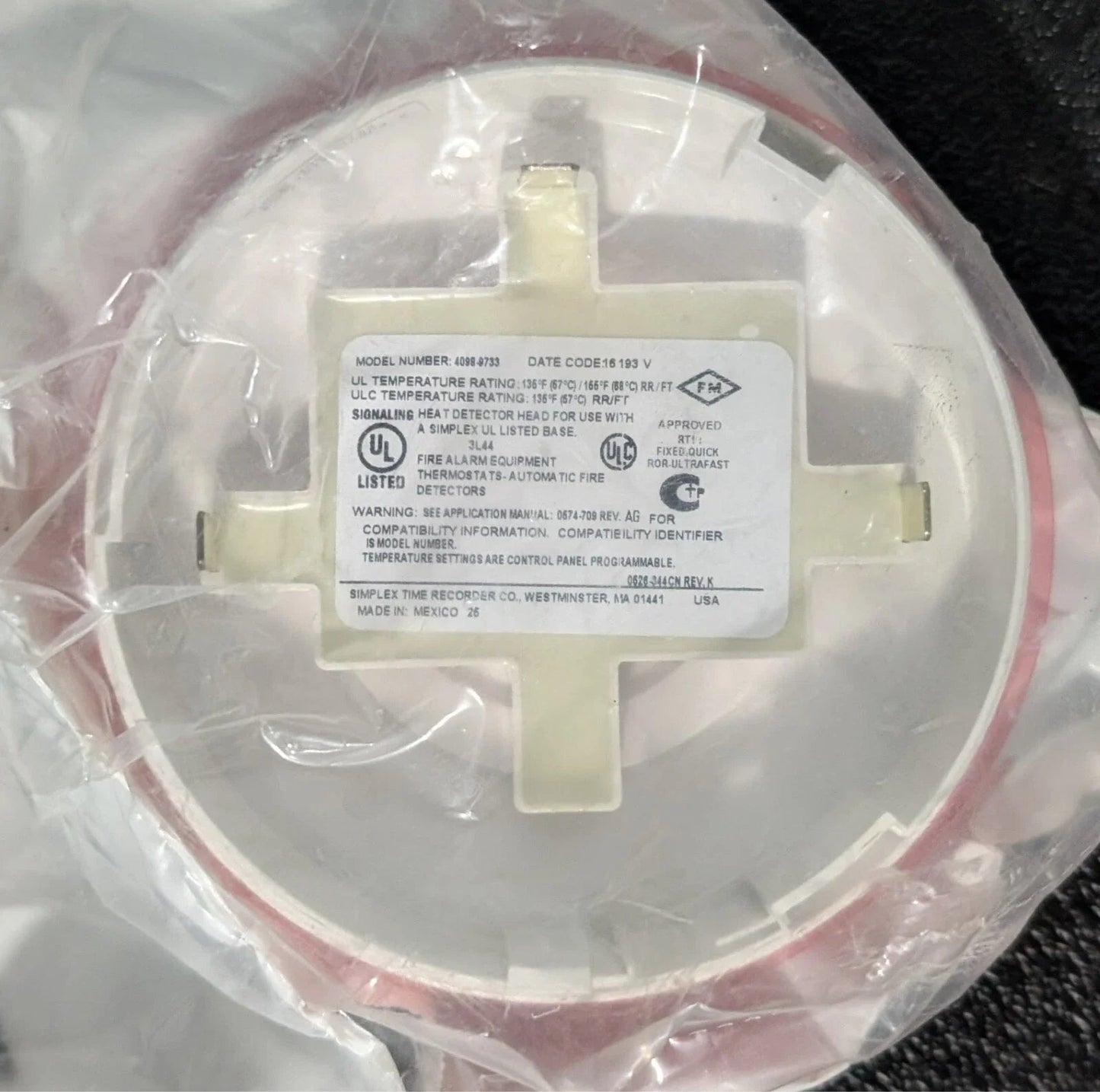 Simplex 4098 - 9733 Heat Detector - Fire Protection Parts