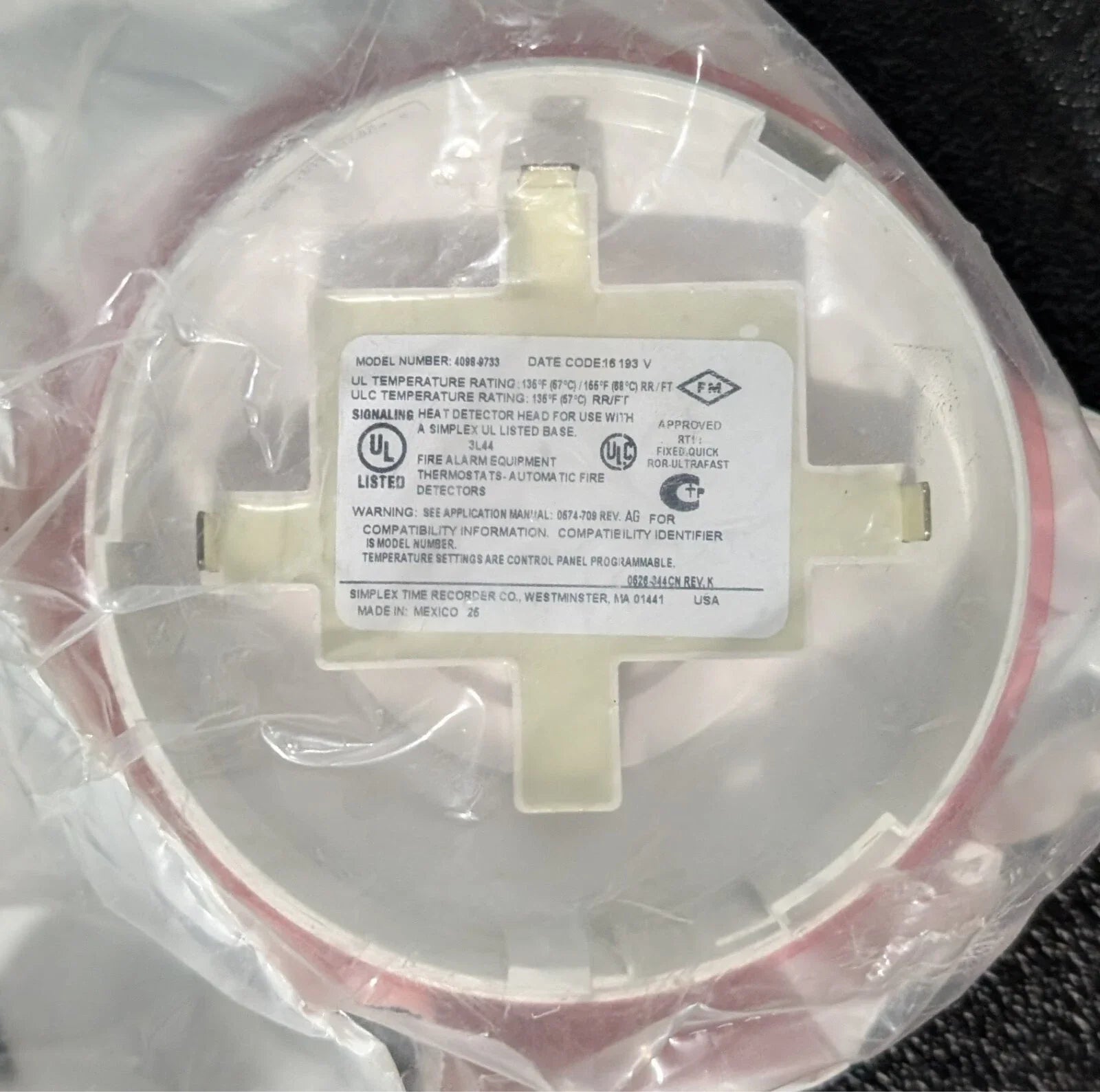 Simplex 4098 - 9733 Heat Detector - Fire Protection Parts