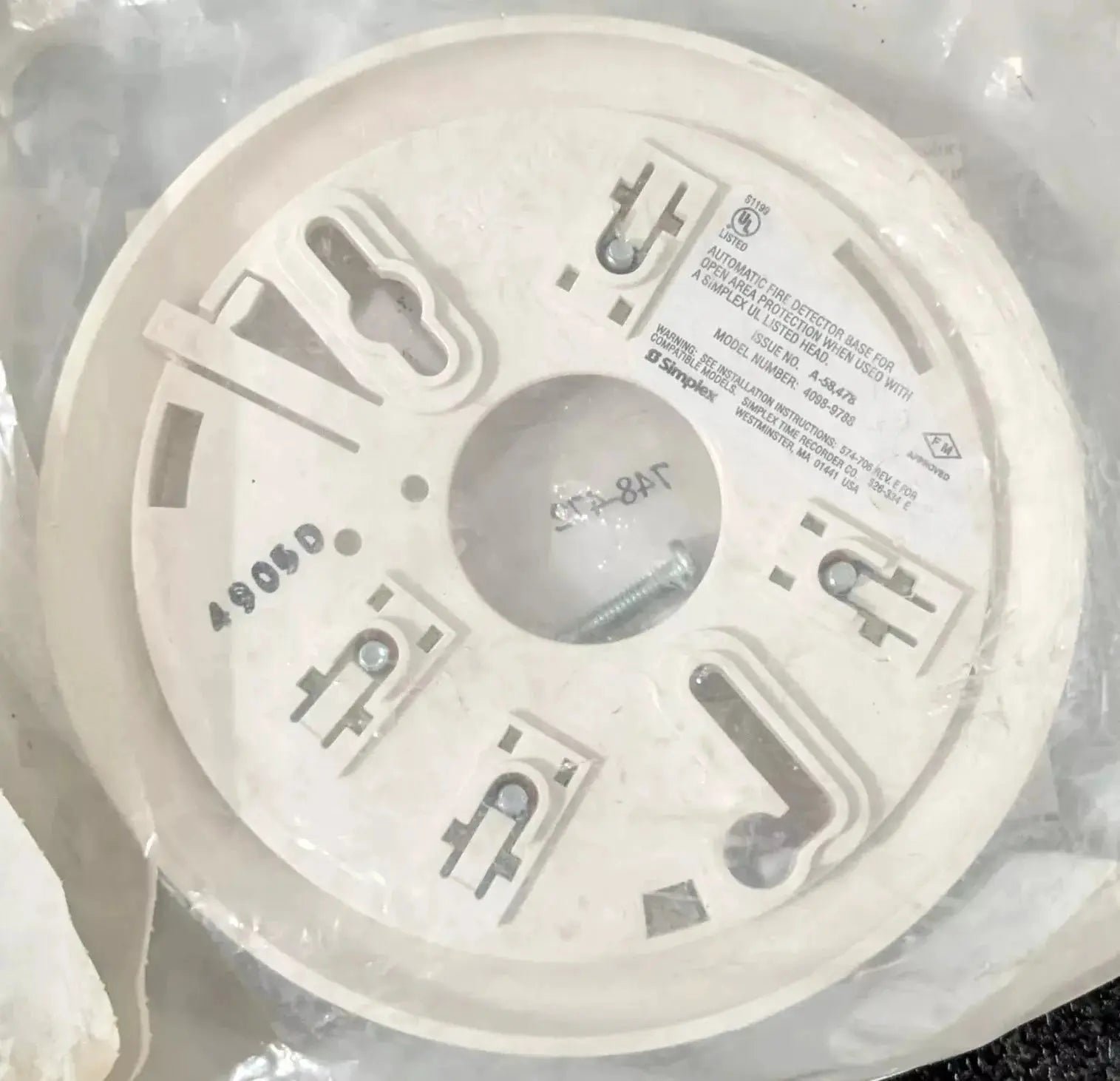 Simplex 4098-9788 Smoke Detector Base by Fredland Supply Company