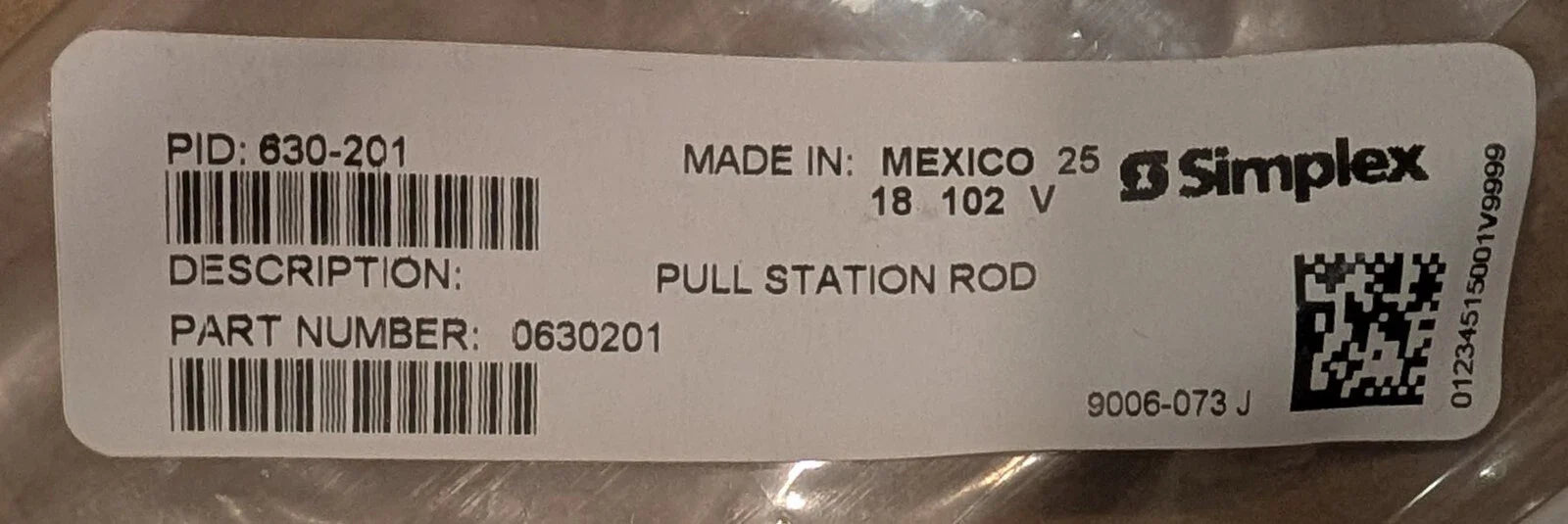 Simplex 630 - 201 Pull Station Rod - Fire Protection Parts