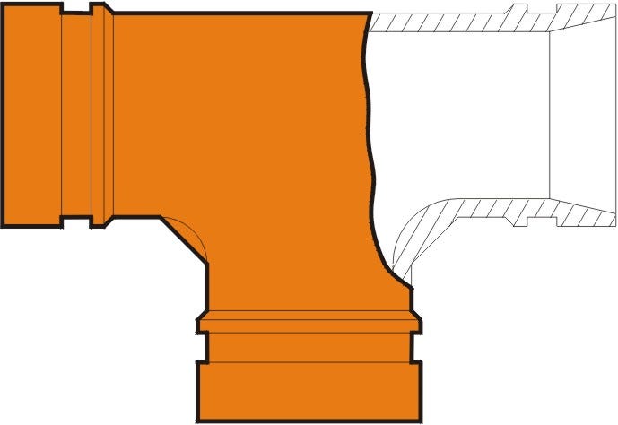 ST1 GROOVED TEE SHORT PATTERN IMP - Fire Protection Parts