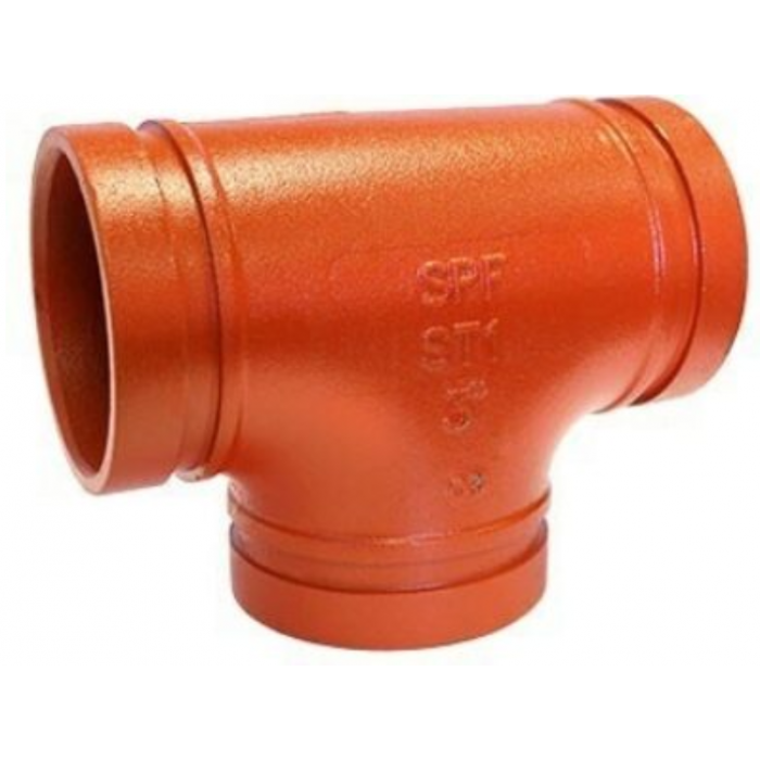 2-1/2 GROOVED TEE SHORT RAD GALV - Fire Protection Parts