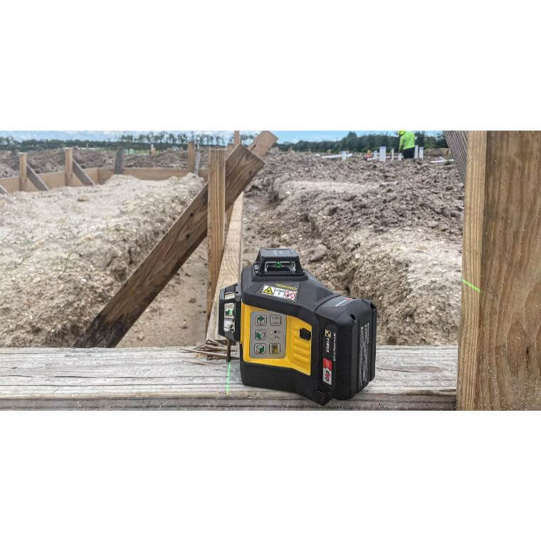 Stabila 03420 Multi - line laser LAX 600 G, 12 V system, 7 - piece set, with battery and charger - Fire Protection Parts