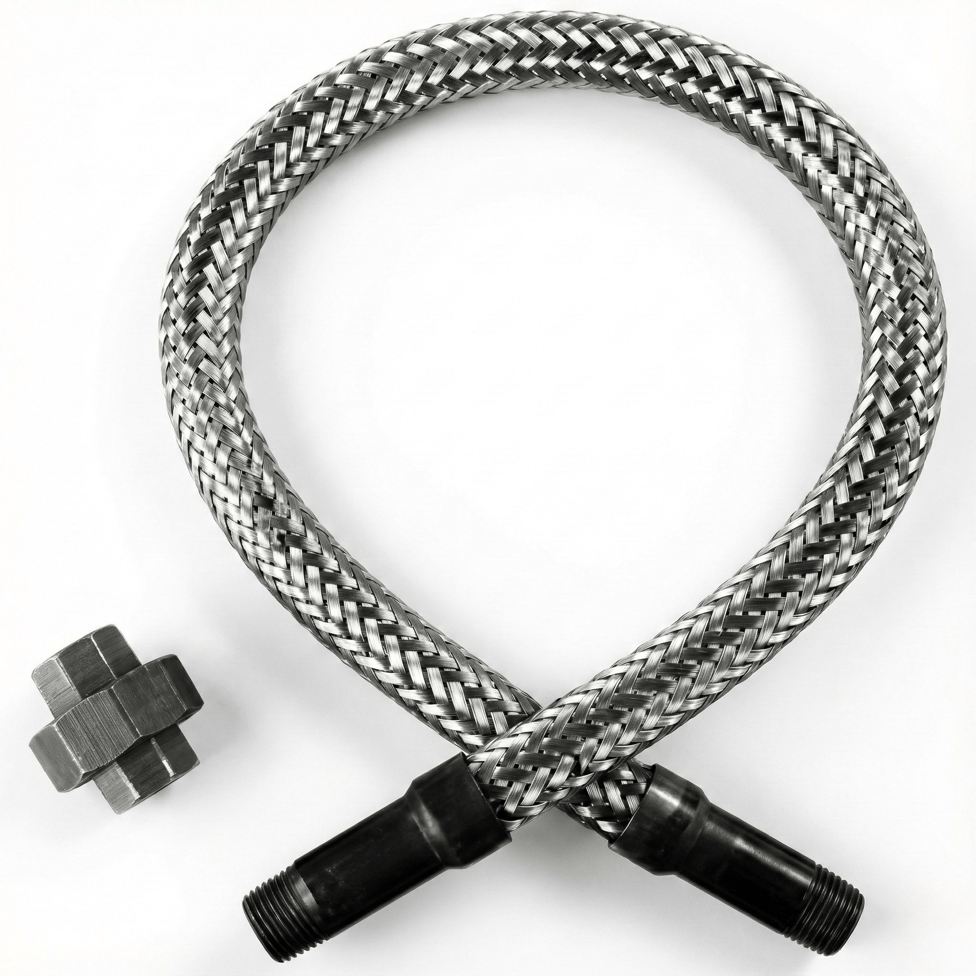 Stainless Steel Flex Hose 1/2" MNPT for Air Compressor - Fire Protection Parts