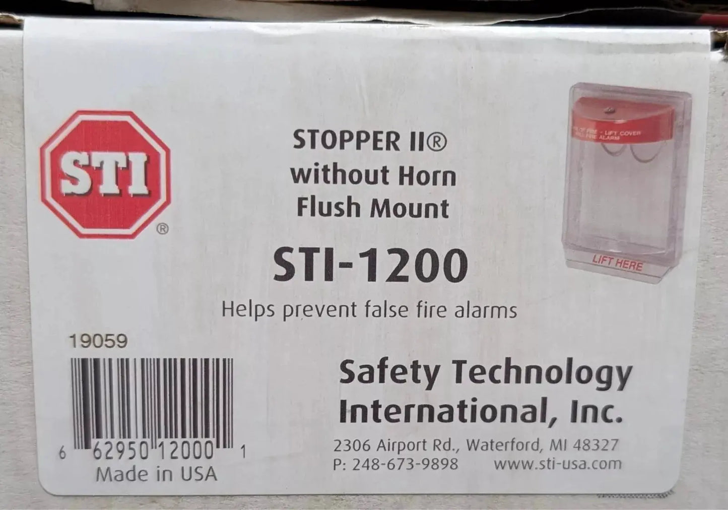 STI STI-1200 Stopper II Without Horn Flush Mount by Fredland Supply Company