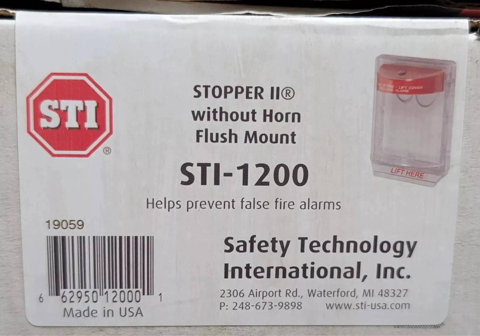 STI STI-1200 Stopper II Without Horn Flush Mount by Fredland Supply Company