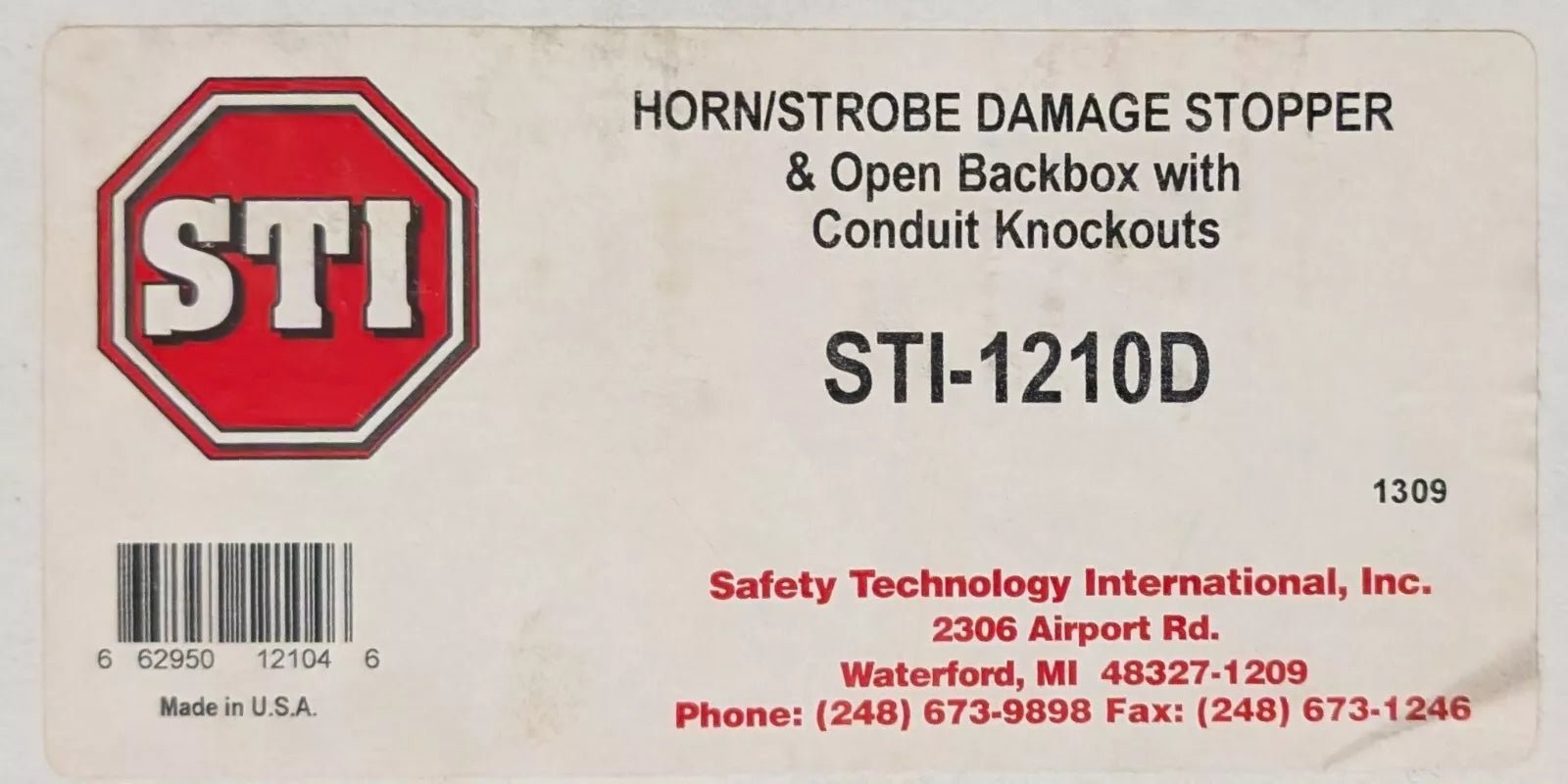 STI STI - 1210D Horn/Strobe Damage Stopper - Fire Protection Parts