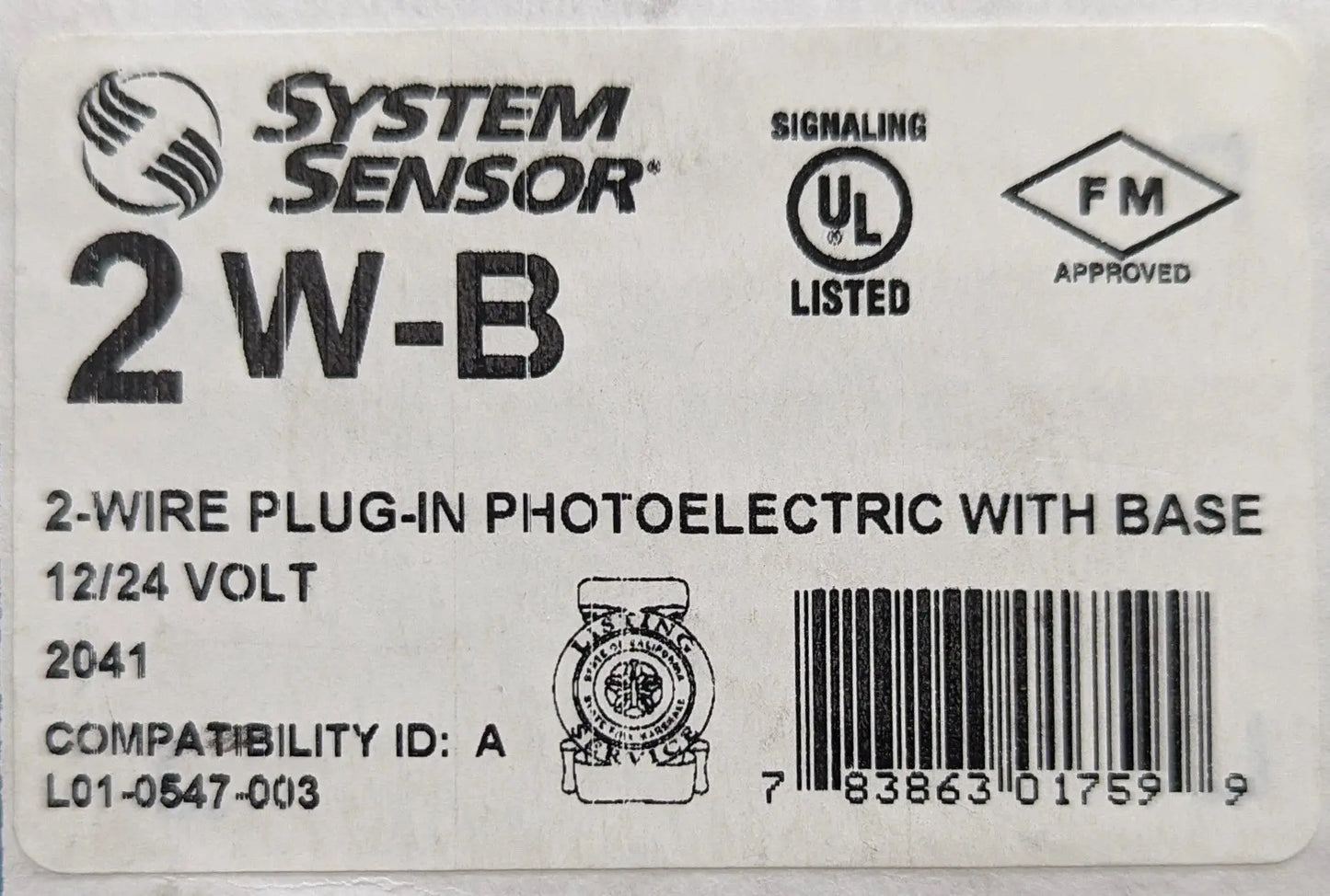 System Sensor 2W-B Smoke Detector by Fredland Supply Company