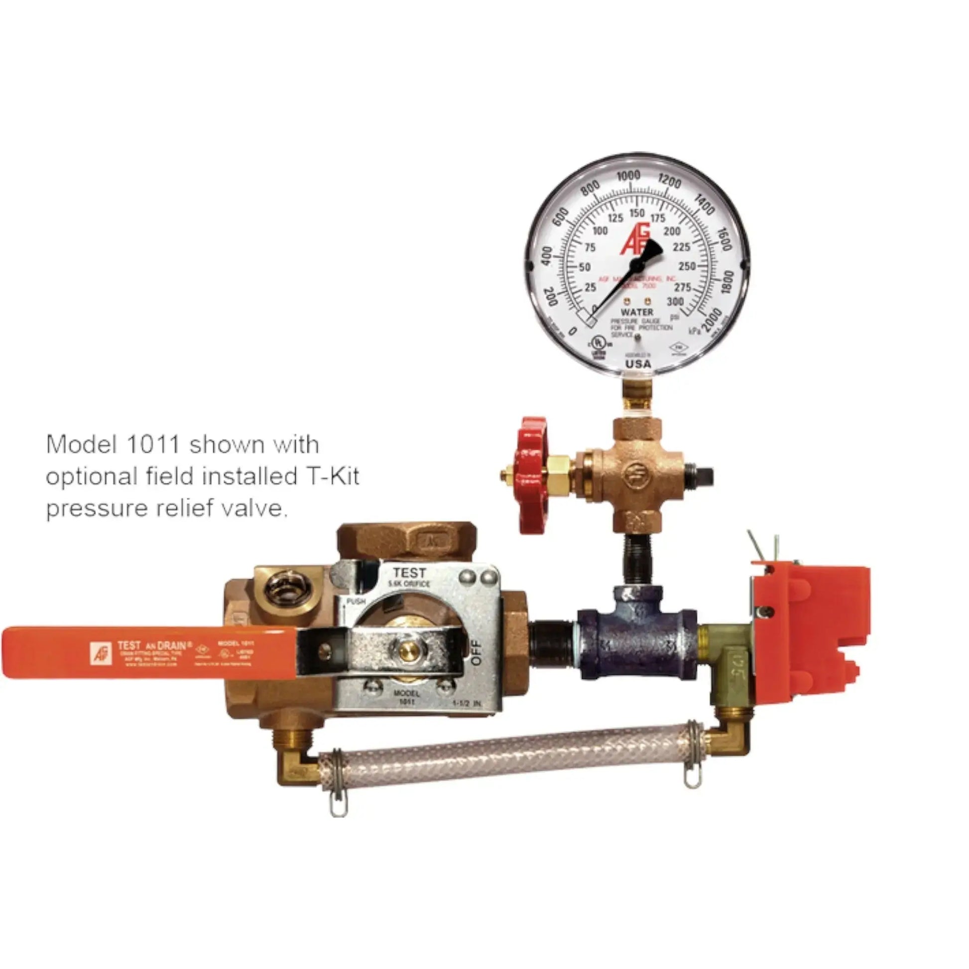 Test And Drain M1011T Ball Valve With Pressure Gauge by AGF Manufacturing