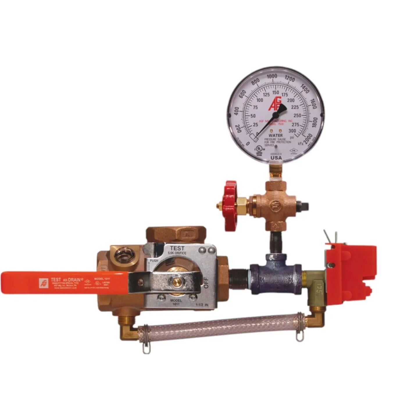 Test And Drain M1011T Ball Valve With Pressure Gauge by AGF Manufacturing