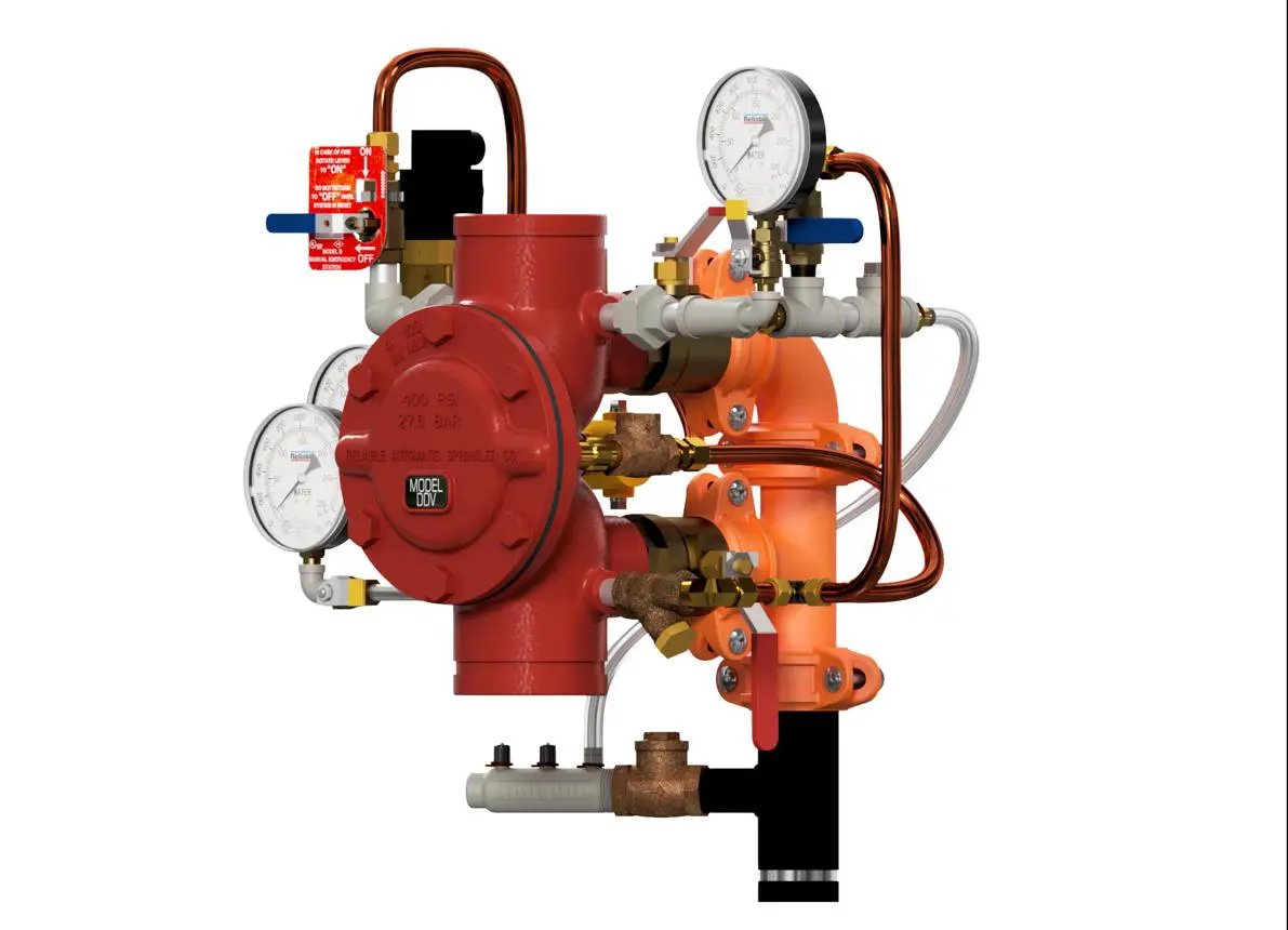 Reliable Deluge Valve Fully Assembled Wet Pilot Trim DDX 4DDXFWR by Reliable Sprinkler