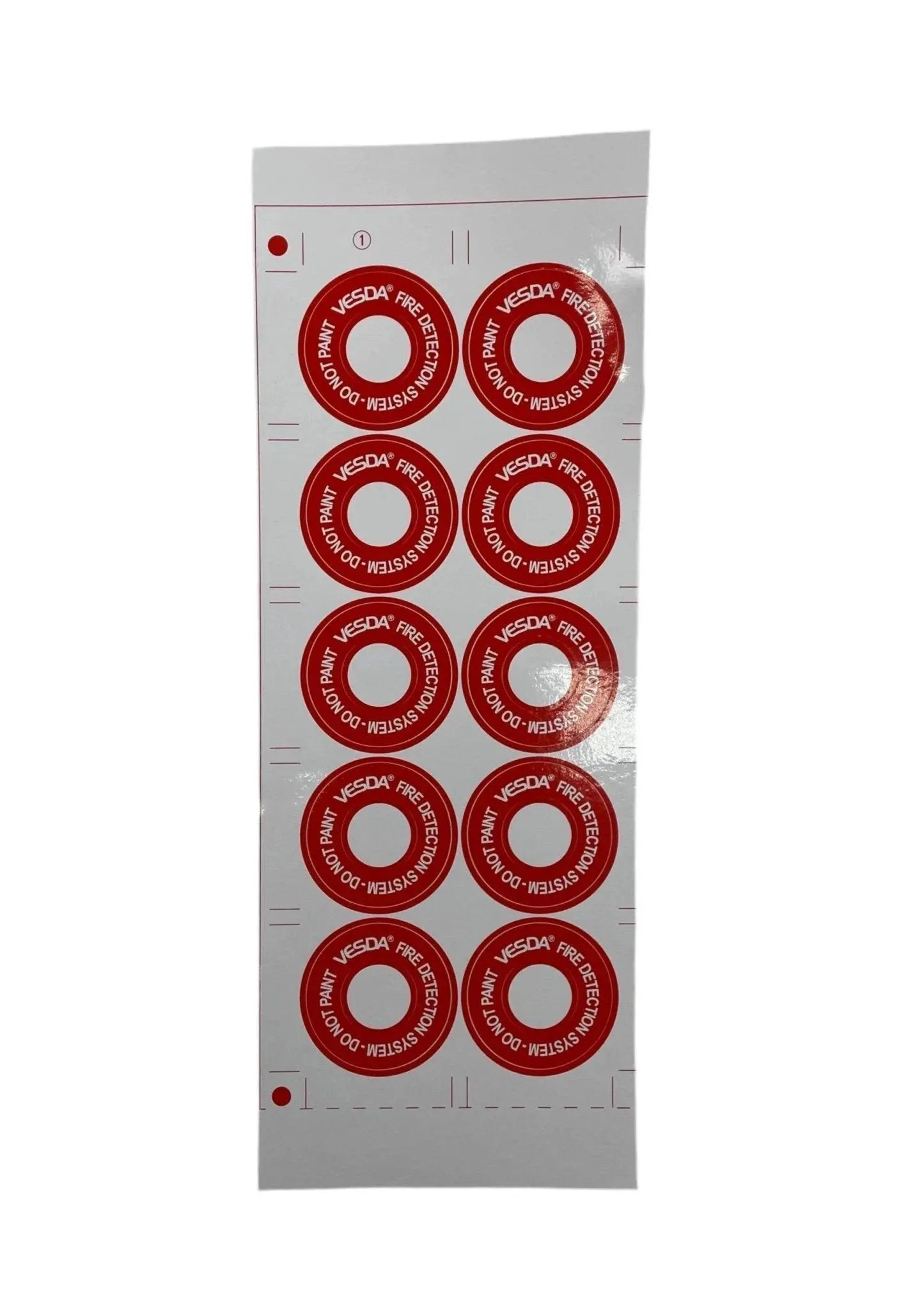Kidde Miniature Sampling Point Label Red UL/FM Approved Sheet by Kidde