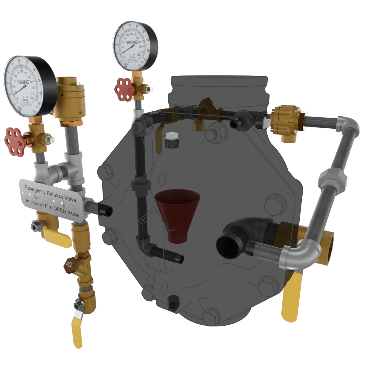VXD DELUGE - PNEUMATIC RELEASE TRIMMED - Fire Protection Parts