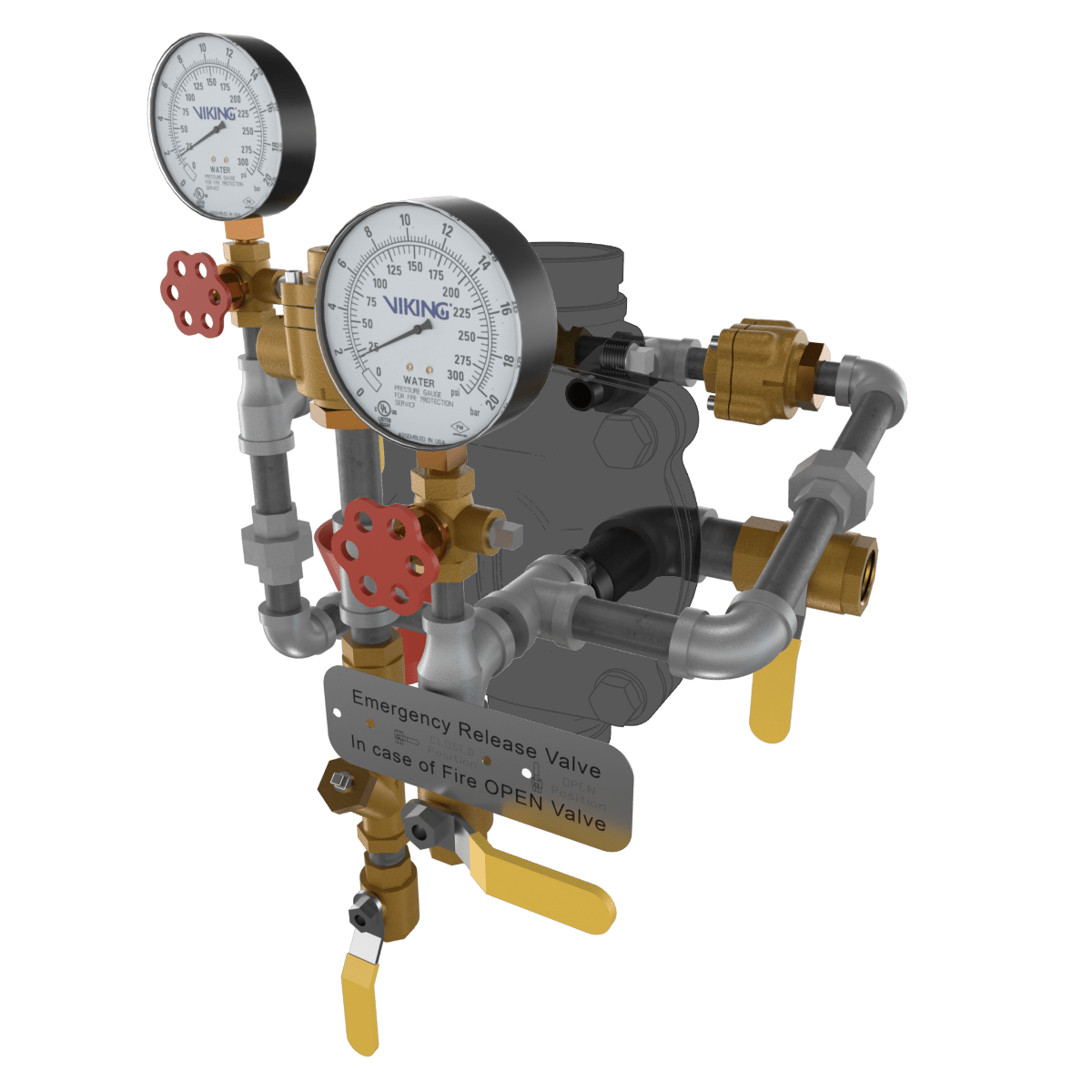 VXD DELUGE - PNEUMATIC RELEASE TRIMMED - Fire Protection Parts