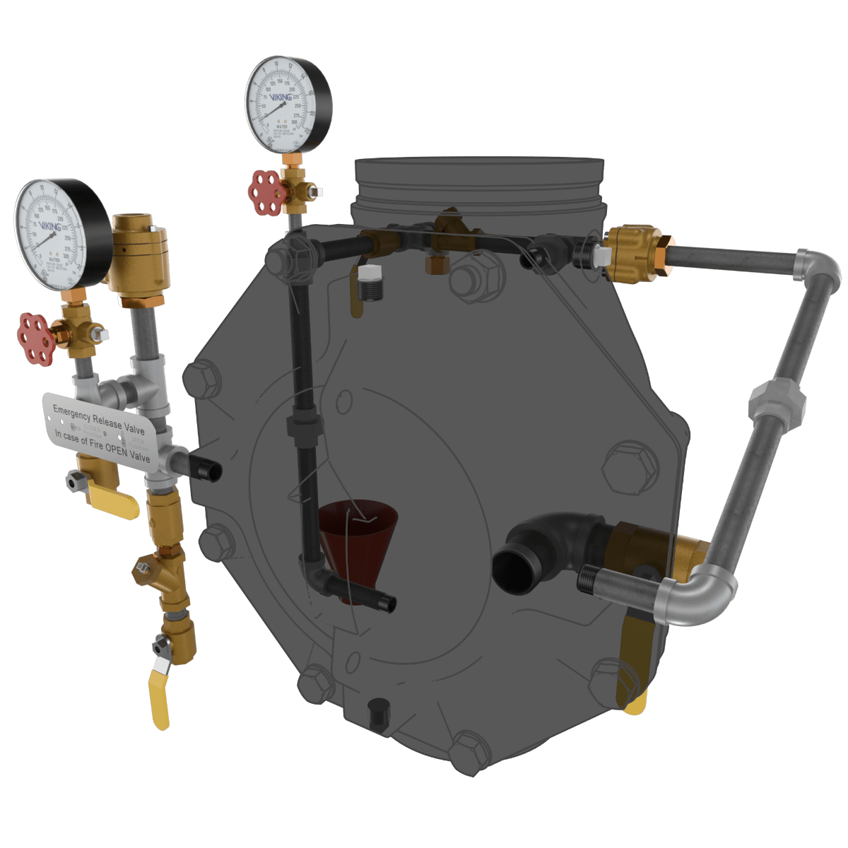 VXD DELUGE - PNEUMATIC RELEASE TRIMMED - Fire Protection Parts