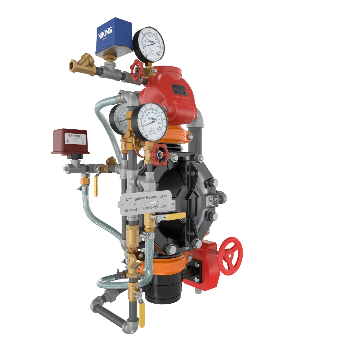 VXD Double Interlock Preaction Electric Pneumatic Riser Fire Protection System by Viking