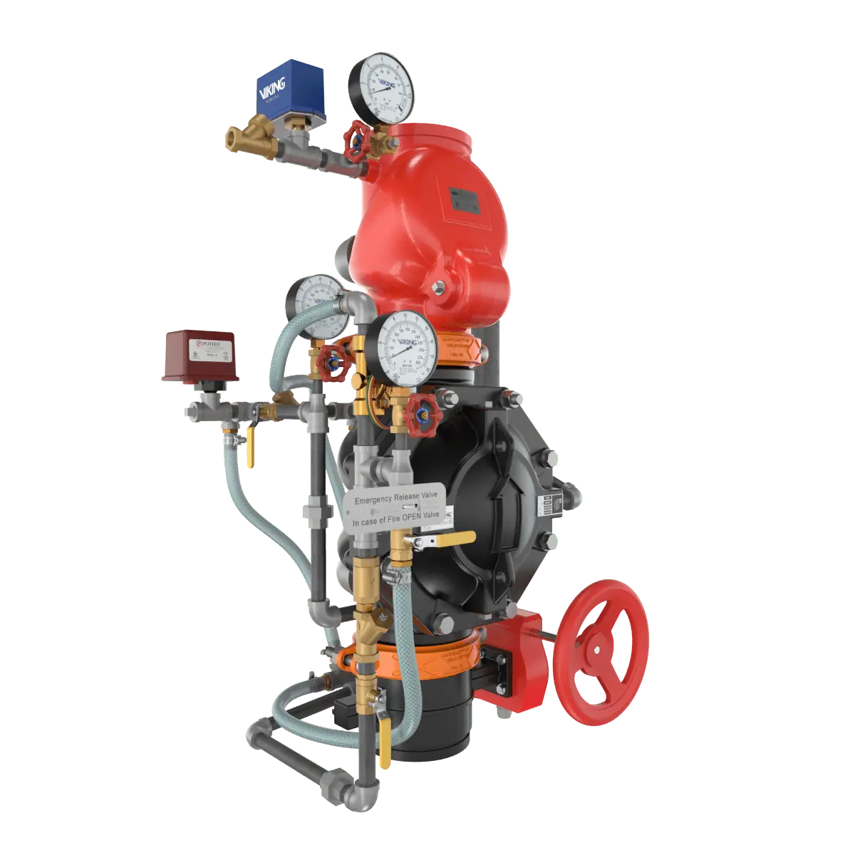 VXD Double Interlock Preaction Electric Pneumatic Riser Fire Protection System by Viking
