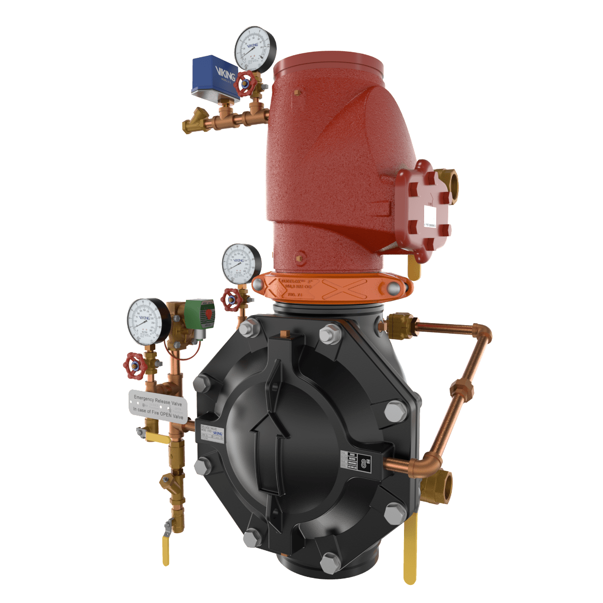 VXD DOUBLE INTERLOCK PREACTION WITH ELECTRIC/PNEU - LETRIC RELEASE LOOSE TRIM - Fire Protection Parts