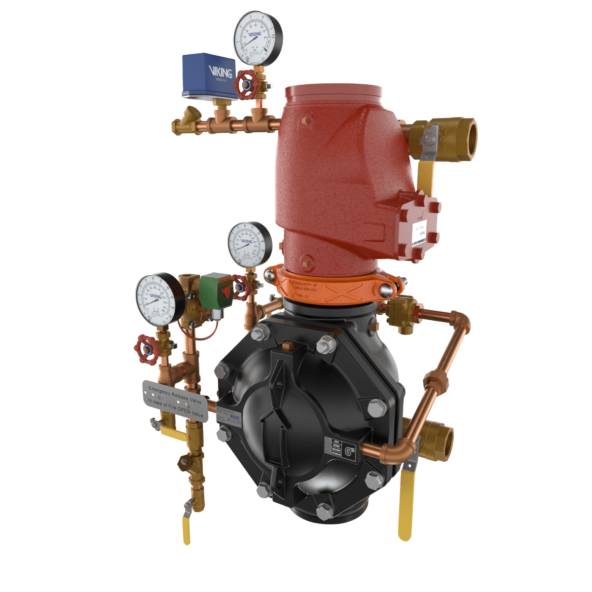 VXD DOUBLE INTERLOCK PREACTION WITH ELECTRIC/PNEU - LETRIC RELEASE LOOSE TRIM - Fire Protection Parts