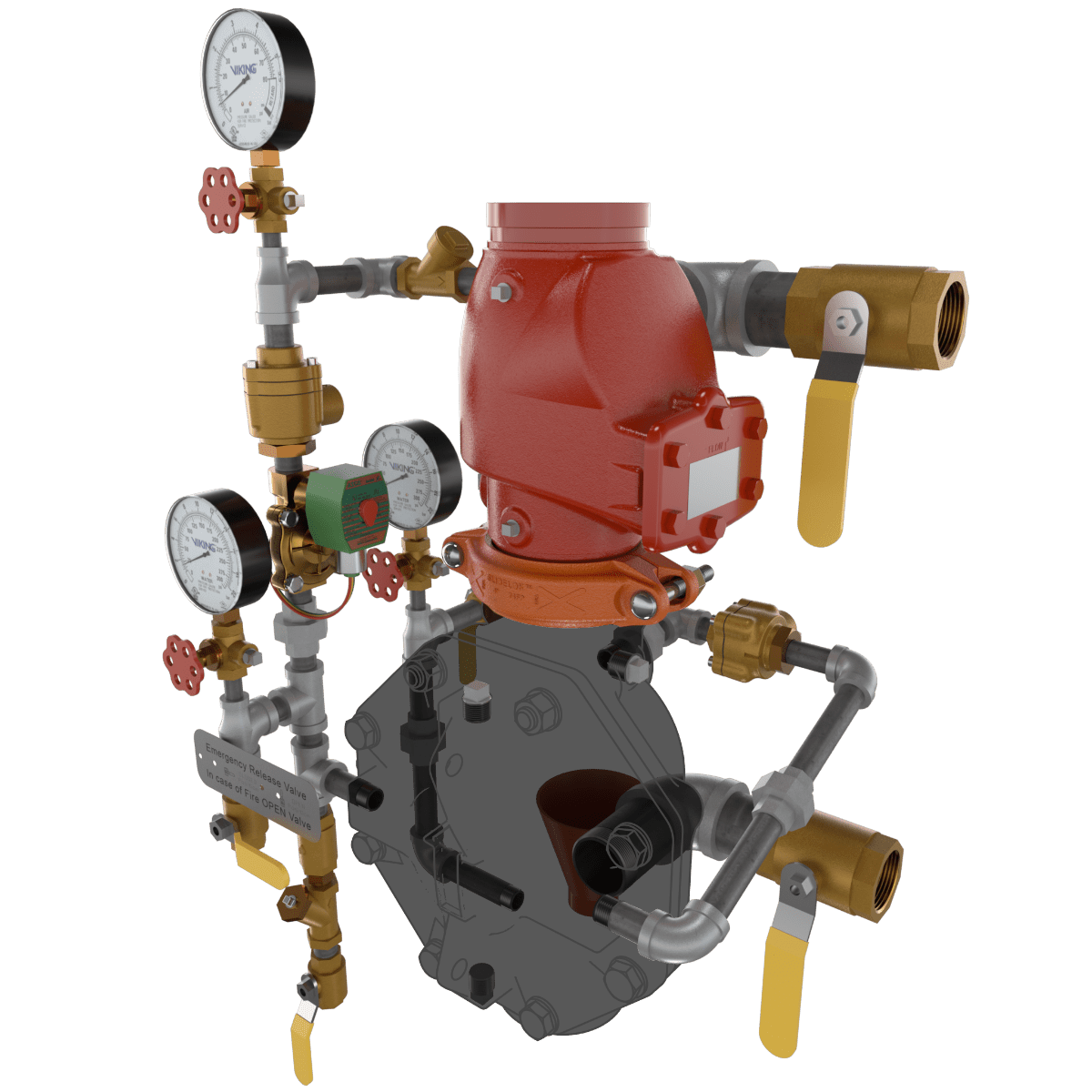 VXD PREACTION DOUBLE INTERLOCK ELE/PNEU RELEASE TRIMMED - Fire Protection Parts