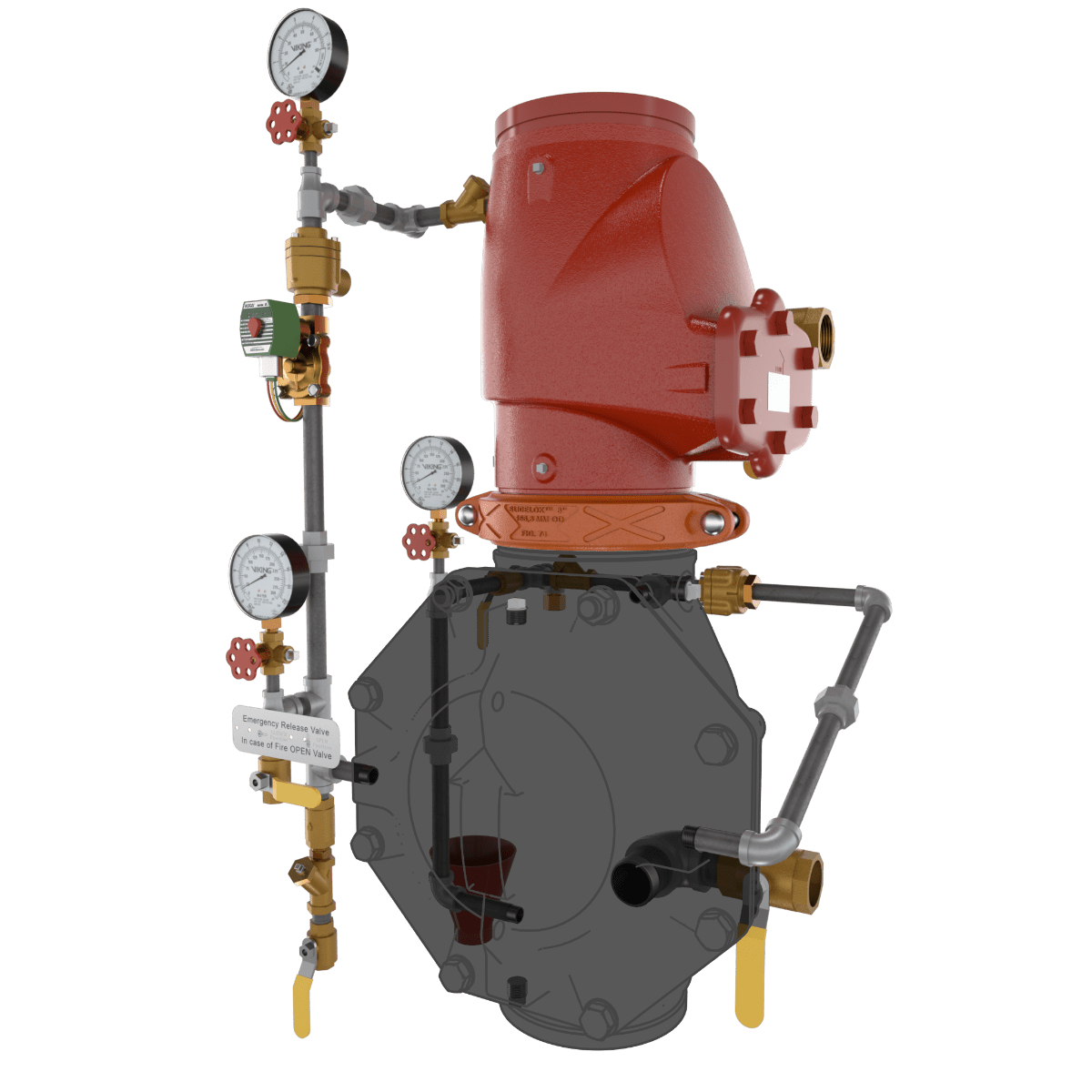 VXD PREACTION DOUBLE INTERLOCK ELE/PNEU RELEASE TRIMMED - Fire Protection Parts